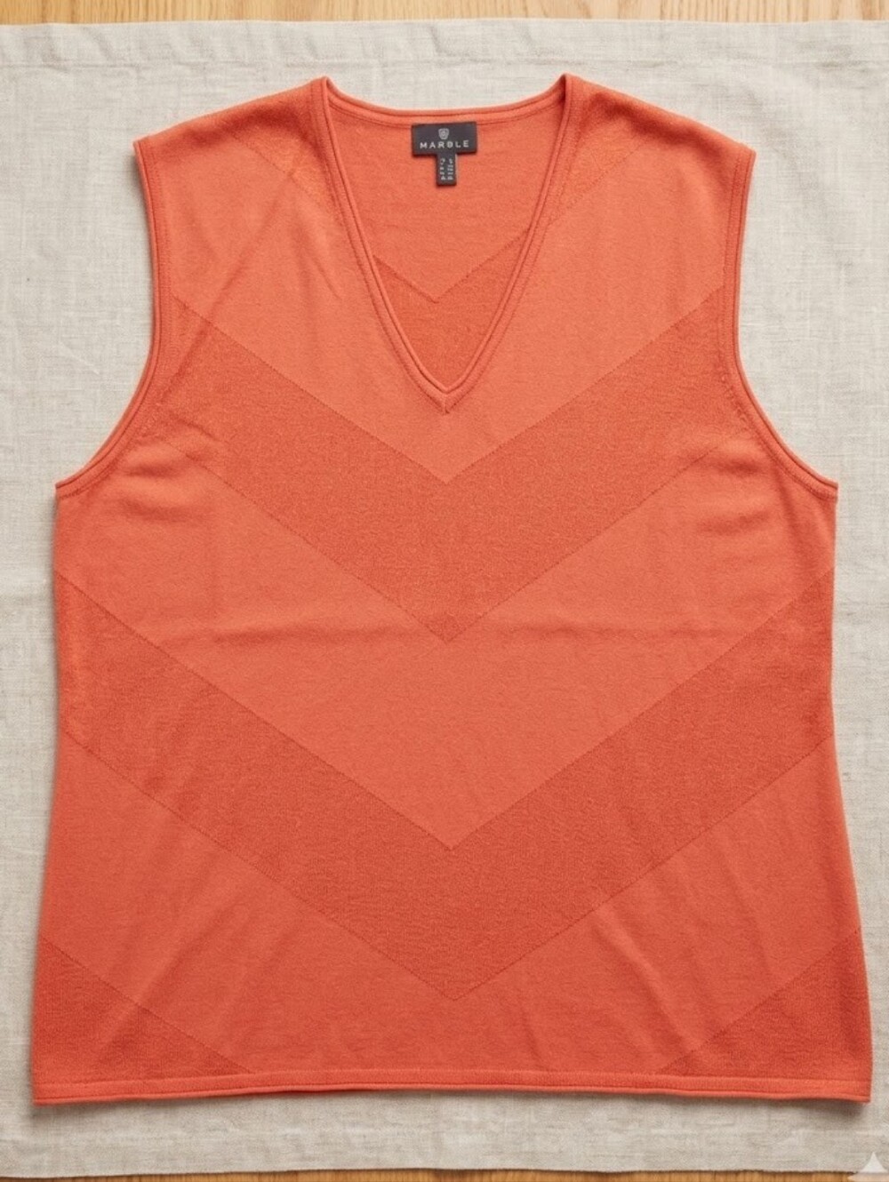 Marble Scotland Chevron Knit Vest Top XL